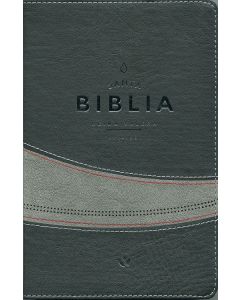 Biblia RVR60 Tamaño Manual Imitacion Piel Negro y Gris