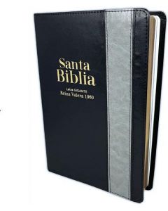Biblia RVR1960 Tamaño Grande, Imitacion Piel, Color Negro