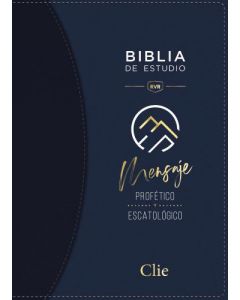 Biblia RVR Estudio Mensaje Profetico y Escatologico, Imitacion Piel, color Azul