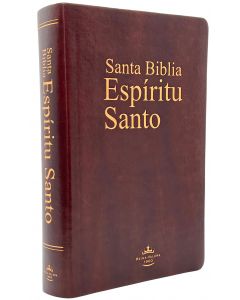 Biblia RVR1960, Espiritu Santo, Tamaño Manual, Imitacion Piel Color Vino