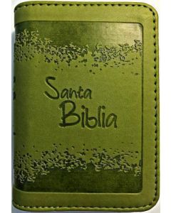 Biblia RVR60 Tamaño Mini Bolsillo Imitacion Piel Verde Cierre