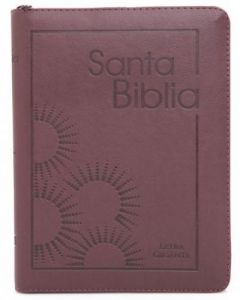 Biblia RVR60 Letra Gigante Flex Imitacion Piel Vino Cierre Indice