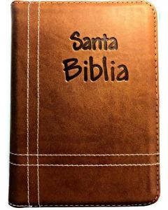 Biblia RVR60 Tamaño Compacto Imitacion Piel Cafe Cierre