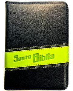Biblia RVR60 Tamaño Compacto Imitacion Piel Azul Verde Cierre