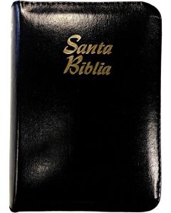 Bibla RVR60 Tamaño Compacto Letra Grande Imitacion Piel Negro Cierre