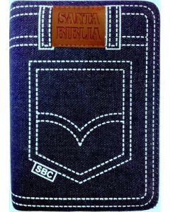 Biblia RVR60 Tamaño Manual Blue Jean Cierre Indice