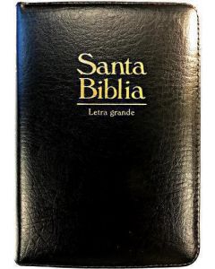 Biblia RVR60 Letra Grande Tamaño Manual Referencia Concordancia Imitacion Piel Negro Cierre