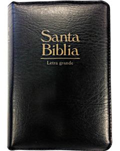 Biblia RVR60 Letra Grande Tamaño Compacto Referencia Imitacion Piel Negro Cierre Indice