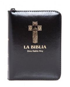 Biblia Dios Habla Hoy (DHH) Tamaño Compacto Imitacion Piel, Color Negro Con Cierre
