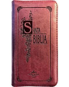 Biblia RVR60 Tamaño Cartera Flex Imitacion Piel Vino Cierre Indice