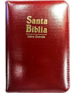 Biblia RVR60 Letra Grande Tamaño Compacto Imitacion Piel Vino Cierre