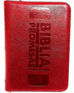 Biblia RVR60 Promesas Tamaño Compacto Estudio Imitacion Piel Vino