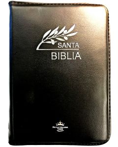 Biblia RVR60 Tamaño Compacto Referencia Vinil Negro Cierre Ramita