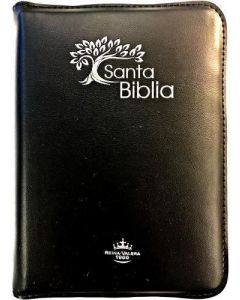 Biblia RVR60 Tamaño Compacto Referencia Vinil Negro Cierra Indice Arbolito