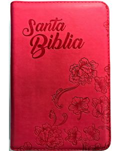 Biblia RVR60 Tamaño Manual Imitacion Piel Fucsia Cierre Indice