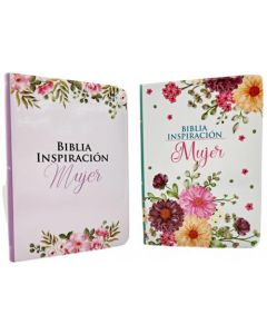 Biblia RVR1960 Inspiración Para Mujer Letra Grande de 12 Puntos, Tapa De Vinil, Dos Modelos