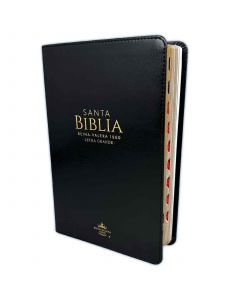 Biblia RV1960 Imitacion Piel, Tamaño Manual, Color Negro con Indice