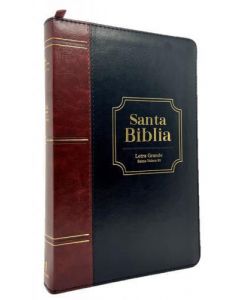 Biblia RVR1960, Coleccion Excelencia, Tamaño Manual, Imitación Piel, Color Cafe / Negro Con Cierre e Indice