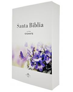 Biblia Reina Valera 1960, Colección ALBOR, Tapa Rústica, Tamaño Manual - Mariposa en flores lila