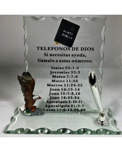 Placa De Vidrio - Telefonos De Dios